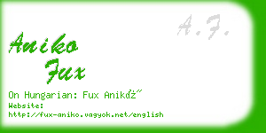 aniko fux business card